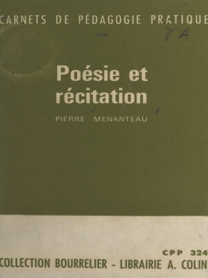 cover image of Poésie et récitation